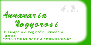 annamaria mogyorosi business card